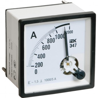 Амперметр аналоговый IEK Э47 1000/5А класс точности 1,5 72х72мм - IPA10-6-1000-E Амперметр аналоговый IEK Э47 1000/5А класс точности 1,5 72х72мм - IPA10-6-1000-E