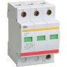 Ограничитель импульсных перенапряжений IEK ОПС1-B 3Р 30/60кА 400B - MOP20-3-B