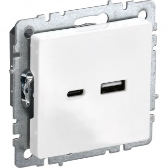 Розетка BRITE IEK BR-U22-018-K01 USB A+C 18Вт РЮ11-1-БрБ бел. Розетка BRITE IEK BR-U22-018-K01 USB A+C 18Вт РЮ11-1-БрБ бел.