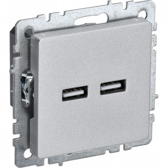 Розетка IEK BRITE USB A+A 3.1А РЮ10-1-БрА Розетка IEK BRITE USB A+A 3.1А РЮ10-1-БрА