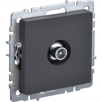 Розетка TV проходная IEK BRITE РТВ10-0-БрГ графит - BR-A10-P-K53 Розетка TV проходная IEK BRITE РТВ10-0-БрГ графит - BR-A10-P-K53