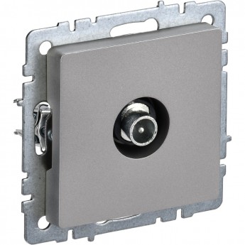 Розетка TV проходная IEK BRITE РТВ10-0-БрС сталь - BR-A10-P-K46 Розетка TV проходная IEK BRITE РТВ10-0-БрС сталь - BR-A10-P-K46